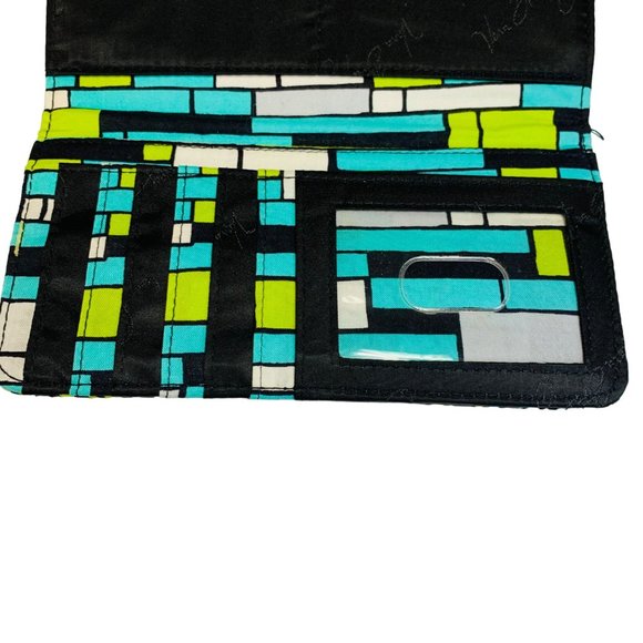 Vera Bradley Trifold Wallet Crossbody Purse Hipster Rumba Clutch Blue Retired - Picture 8 of 16